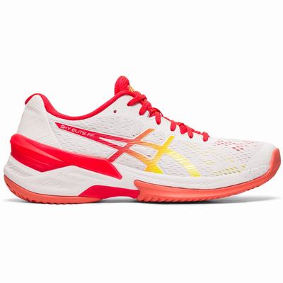 Asics Sky Elite FF - Naisten Lentopallokengät - Valkoinen/Pinkki